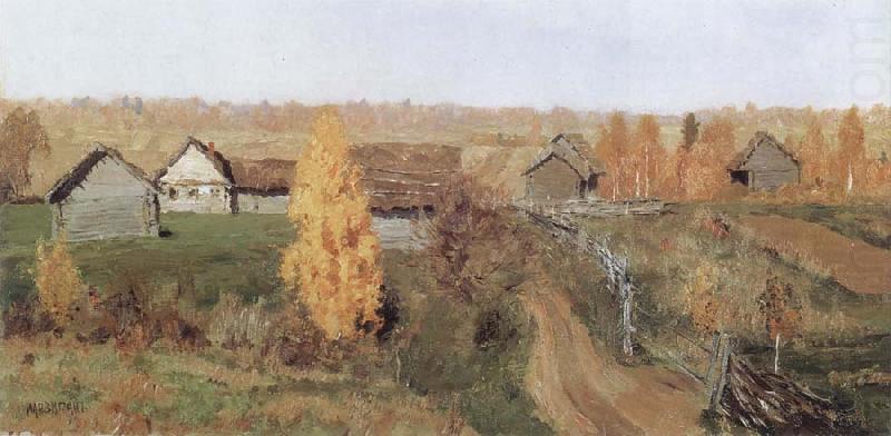 Golden Autumn,in the Village, Isaac Levitan